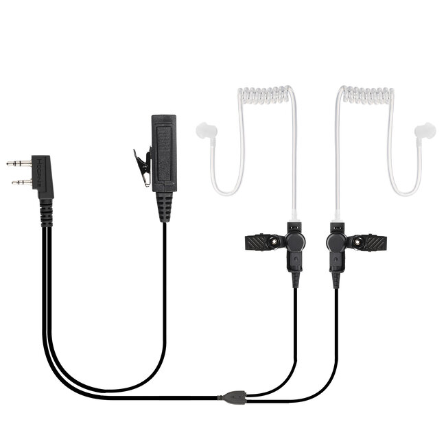 Kenwood 2 Pin Heavy Duty Stereo Headset voor Kenwood Portofoons