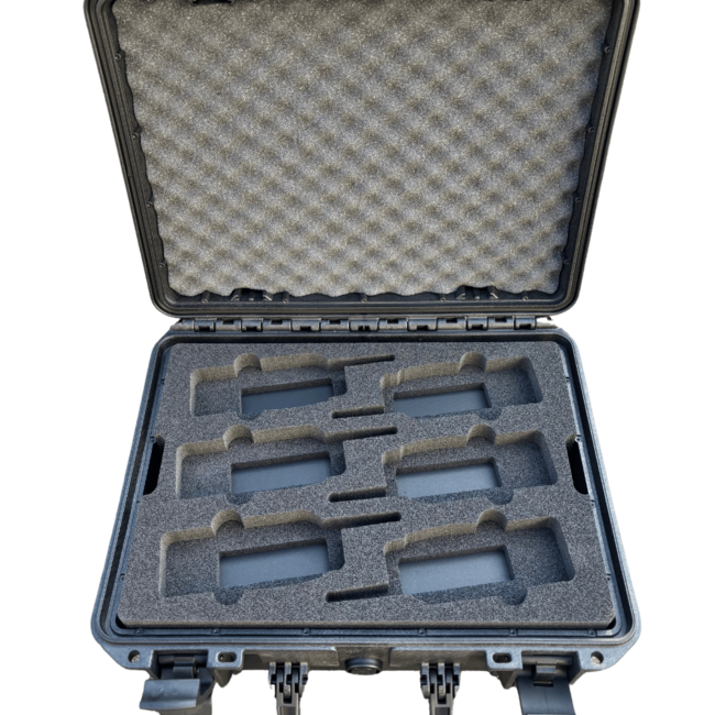 Kenwood 2 Pin Portofoon Koffer voor 6x Kenwood ProTalk TK-3701D