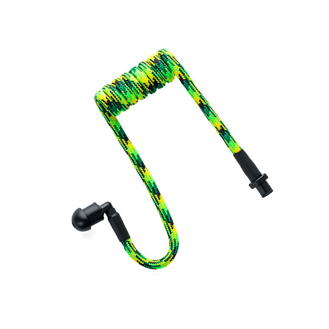 Accessoires Hoornie Viper Braided Eartube – Groen met Geel en Zwart Design