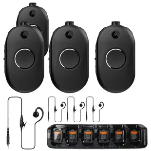 4x Motorola CLP446E + Headsets & Multilader