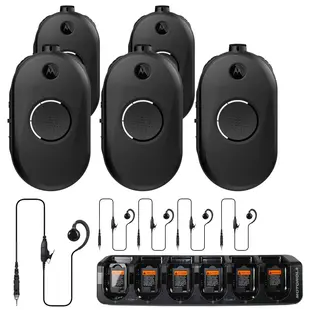 5x Motorola CLP446E + Headsets & Multilader