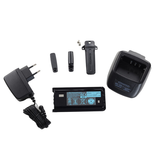 Kenwood Kenwood TK-3701D Starterskit – 6 Portofoons, 6 Headsets & Multilader