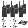 Kenwood Kenwood TK-3701D Starterskit – 6 Portofoons, 6 Headsets & Multilader