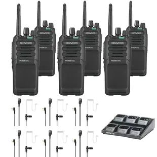 6x Kenwood TK3701D + Headsets & Multilader