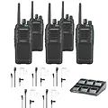 Kenwood Kenwood TK-3701D Starterskit – 5 Portofoons, 5 Headsets & Multilader