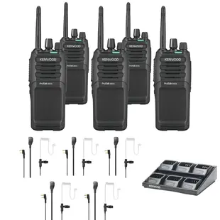 5x Kenwood TK3701D + Headsets & Multilader