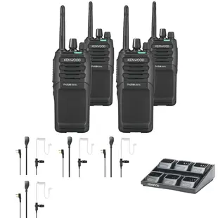 4x Kenwood TK3701D + Headsets & Multilader