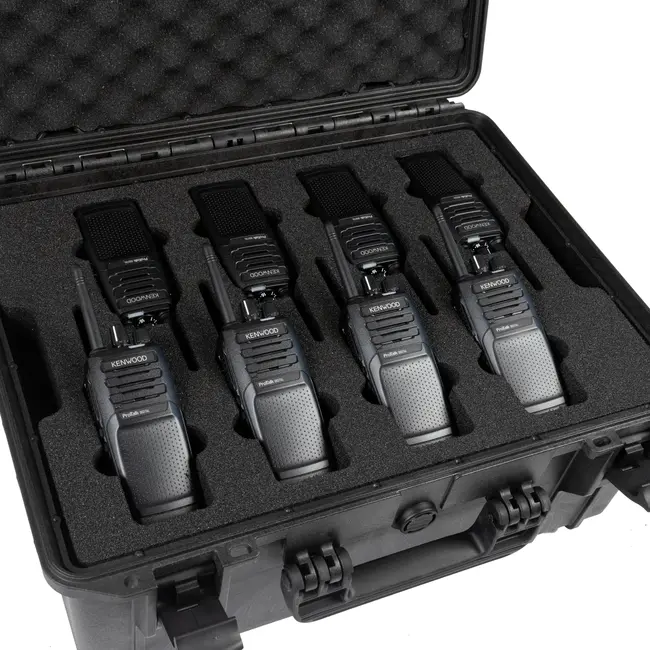 Kenwood 2 Pin Portofoon Koffer voor 8x Kenwood ProTalk TK-3701D