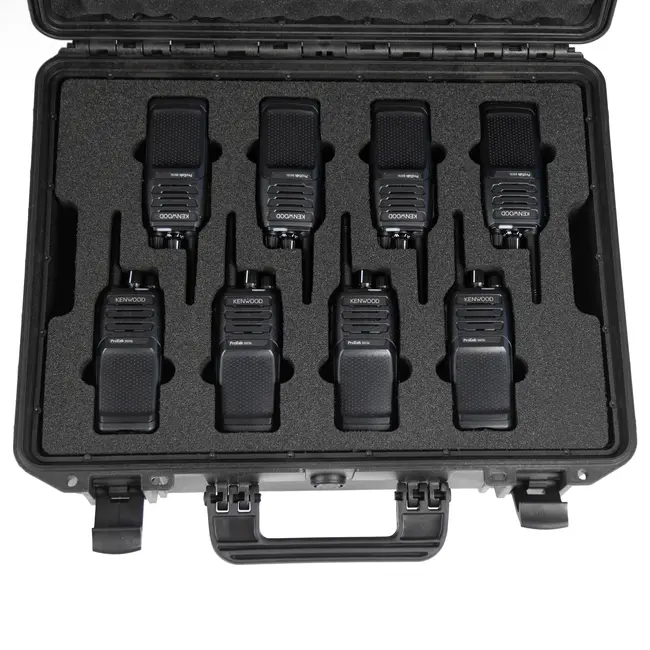 Kenwood 2 Pin Portofoon Koffer voor 8x Kenwood ProTalk TK-3701D