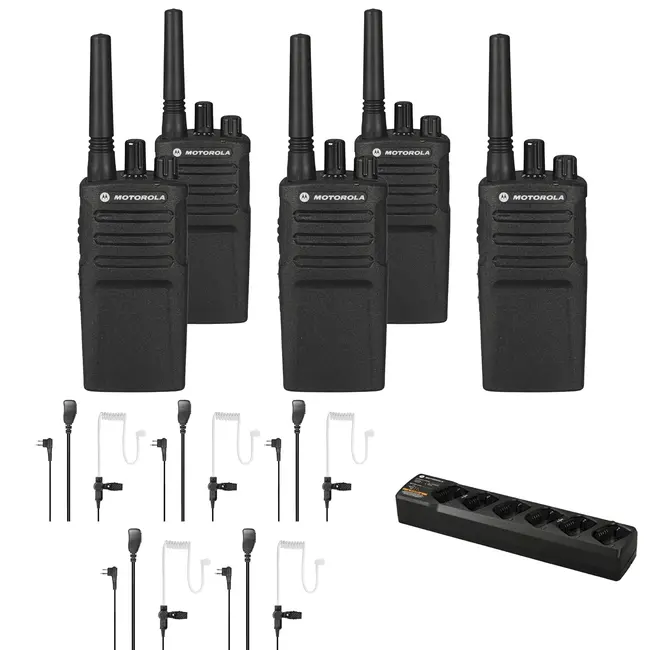 Motorola Motorola XT420 Starterskit – 5 Portofoons, 5 Headsets & 1 Multilader