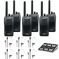 Kenwood Kenwood TK-3501 Starterskit – 6 Portofoons, 6 Headsets & Multilader