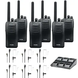 6x Kenwood TK3501 + Headsets & Multilader