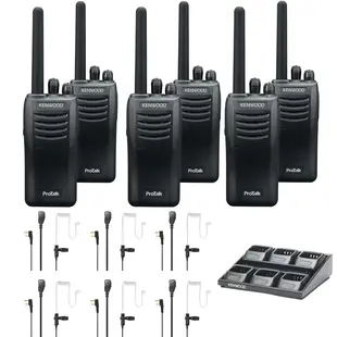 6x Kenwood TK3501 + Headsets & Multilader
