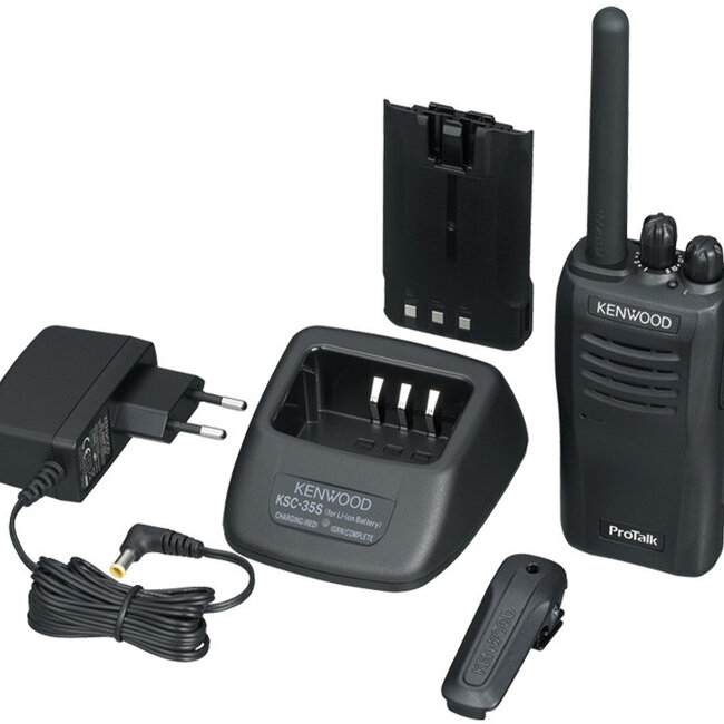 Kenwood Kenwood TK-3501 Starterskit – 4 Portofoons, 4 Headsets & Multilader