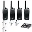 Kenwood Kenwood TK-3501 Starterskit – 4 Portofoons, 4 Headsets & Multilader