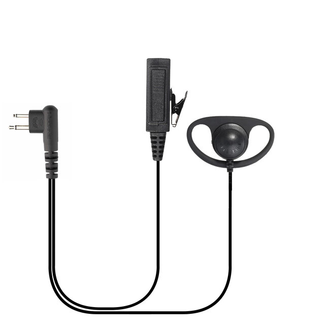 Motorola 2 Pin D-Shape Heavy Duty Stereo Headset voor Motorola 2-pin