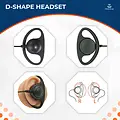 Kenwood 2 Pin D-Shape Kenwood Portofoon Oortjes