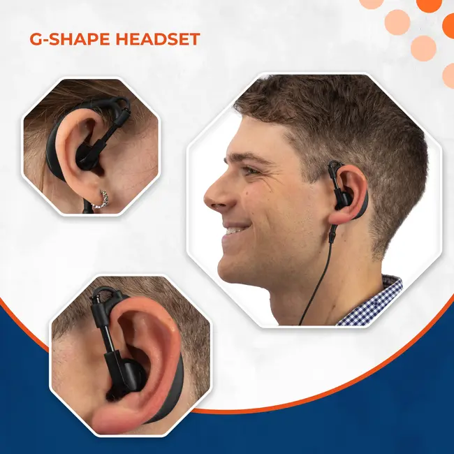 Kenwood 2 Pin Headset voor Kenwood Portofoon