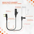 Kenwood 2 Pin Heavy Duty Portofoon Headset Voor Kenwood