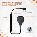 BaoFeng Waterproof Speaker Microfoon voor BaoFeng met Kevlar kabel en IP67 rating