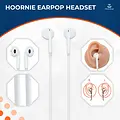 Kenwood 2 Pin Hoornie - Earpop Headset voor Kenwood 2-pins