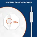 Kenwood 2 Pin Hoornie - Earpop Headset voor Kenwood 2-pins