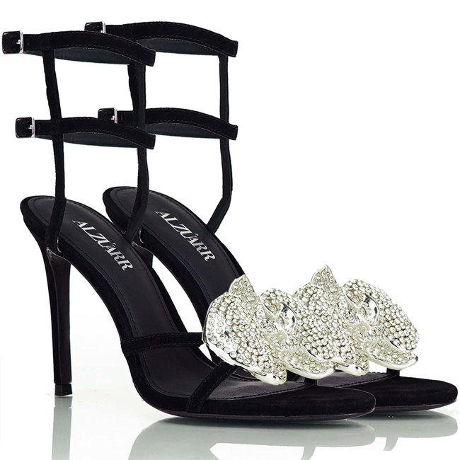 The Lady with Silver Crystals - Black