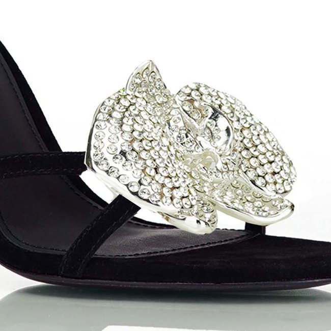 The Lady with Silver Crystals - Black
