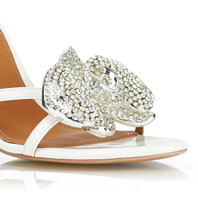 The Lady with Silver Crystals - White