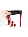 Artisan & Artist ACAM 310N silk camera strap - black/red