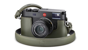 Leica Leica Carrying strap, leather, olive green