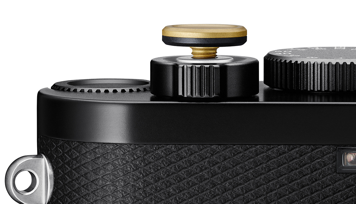 Leica Soft Release Button, Brass, Blasted Finish