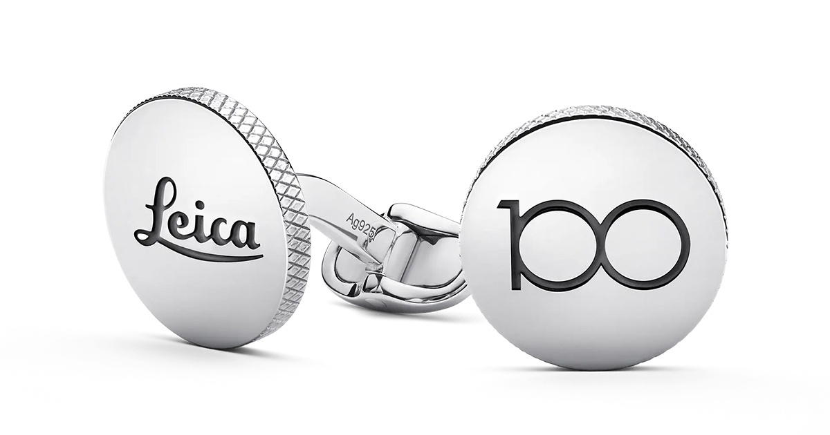 Leica Cufflinks, Sterling Silver, 100 YEARS OF LEICA
