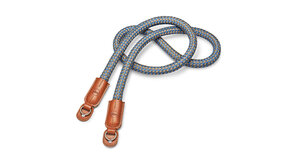 Leica Carrying Strap, round braided, cognac, denim blue