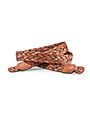 Leica Carrying Strap, flat braided rayon & leather cord, cognac