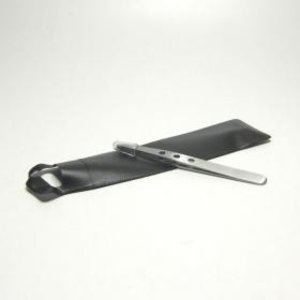 Angled tweezers 3 perforation  Professional stainless steel