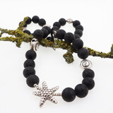 Halskette Lavastein Seestern Halskette Lavastein Seestern