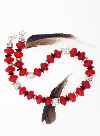 Halskette aus antiken Glasperlen, Kokosnussscheiben und Silber Halskette aus antiken Glasperlen, Kokosnussscheiben und Silber