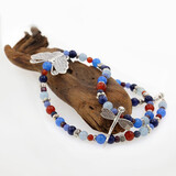 Halskette Schmetterling, Libelle, Farbedelsteine