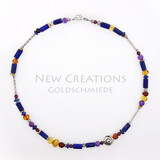 Halskette Lapislazuli, 1 Silberschnecke Halskette Lapislazuli, 1 Silberschnecke