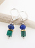 Ohrringe Malachit, Lapislazuli, Messing, Silber Ohrringe Malachit, Lapislazuli, Messing, Silber