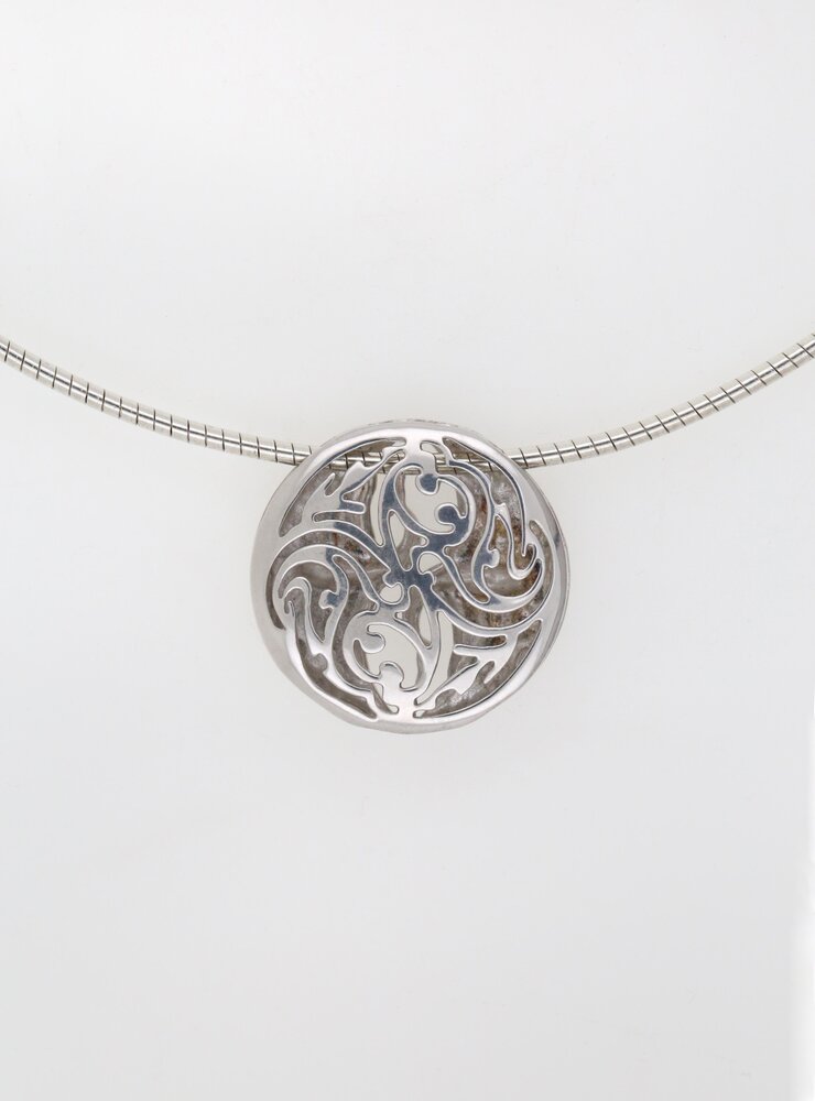 Tanz der Kraniche: Anhänger aus 925er Silber, rhodiniert Variante 1 Tanz der Kraniche: Anhänger aus 925er Silber, rhodiniert Variante 1