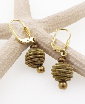 Ohrringe Messing, Silber vergoldet Ohrringe Messing, Silber vergoldet