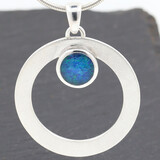 Anhänger Eyecatcher  Silber Opaltriplette