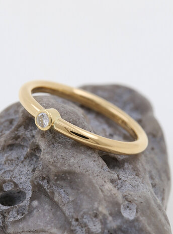 Ringlein 1: Ring aus 750er Gold und Diamant Ringlein 1: Ring aus 750er Gold und Diamant