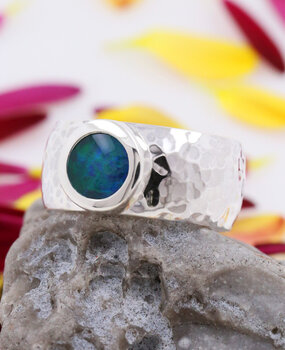 Ring King Arthur Silber Opaltriplette Ring King Arthur Silber Opaltriplette