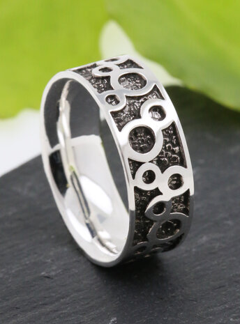 Bubbles: Partnerring aus 925er Silber