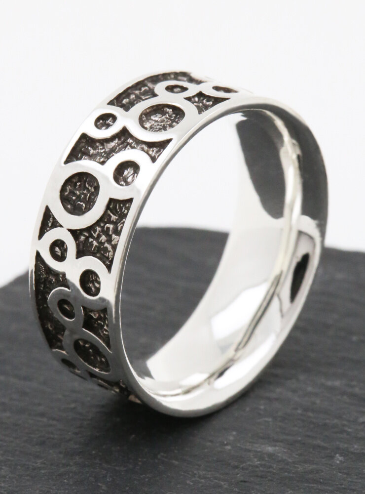 Bubbles: Partnerring aus 925er Silber
