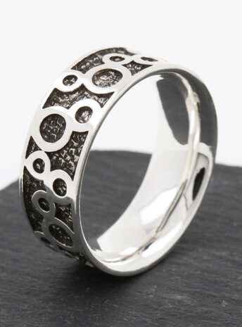 Bubbles: Partnerring aus 925er Silber