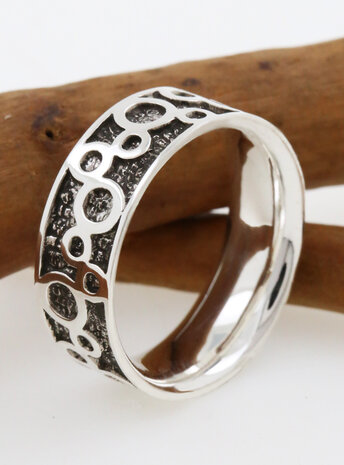Bubbles: Partnerring aus 925er Silber